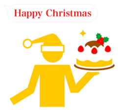 Greetings of pictograms /Merry Christmas sticker #8154887
