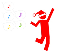 Greetings of pictograms /Merry Christmas sticker #8154895