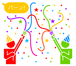 Greetings of pictograms /Merry Christmas sticker #8154896