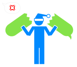 Greetings of pictograms /Merry Christmas sticker #8154902