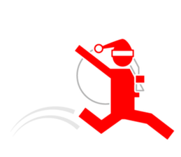 Greetings of pictograms /Merry Christmas sticker #8154903