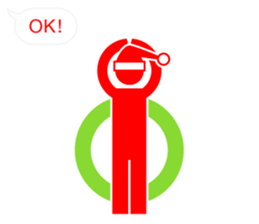 Greetings of pictograms /Merry Christmas sticker #8154909