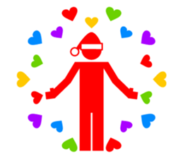 Greetings of pictograms /Merry Christmas sticker #8154919