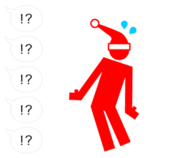 Greetings of pictograms /Merry Christmas sticker #8154921