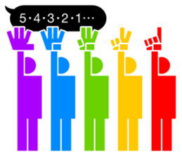 Greetings of pictograms /Merry Christmas sticker #8154922