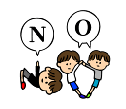 Elementary school students of rebellious sticker #8155678