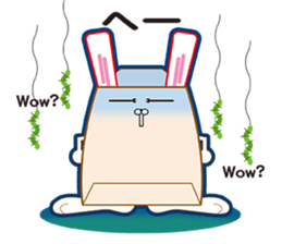 Bag in rabbit sticker #8156220