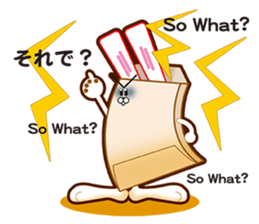 Bag in rabbit sticker #8156223