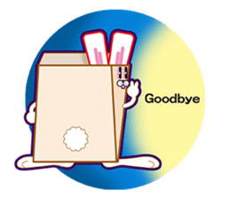 Bag in rabbit sticker #8156232