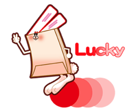 Bag in rabbit sticker #8156238