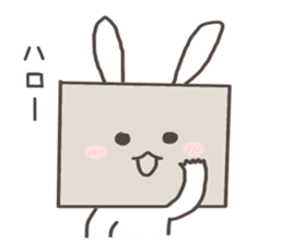Corrugated box rabbit sticker #8157724