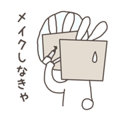 Corrugated box rabbit sticker #8157725