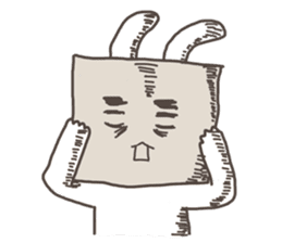 Corrugated box rabbit sticker #8157740