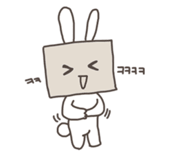 Corrugated box rabbit sticker #8157746