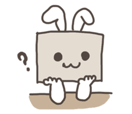Corrugated box rabbit sticker #8157750