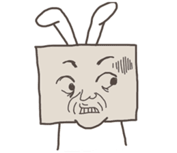 Corrugated box rabbit sticker #8157754