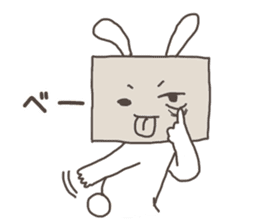 Corrugated box rabbit sticker #8157760