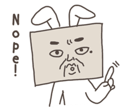 Corrugated box rabbit sticker #8157761