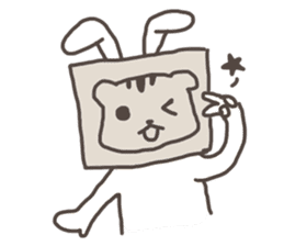 Corrugated box rabbit sticker #8157762