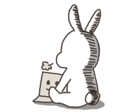 Corrugated box rabbit sticker #8157763