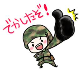 The sticker, like military fashion. sticker #8158050