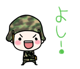 The sticker, like military fashion. sticker #8158058