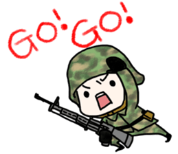 The sticker, like military fashion. sticker #8158063