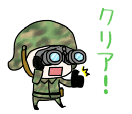 The sticker, like military fashion. sticker #8158064