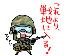 The sticker, like military fashion. sticker #8158073