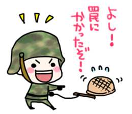 The sticker, like military fashion. sticker #8158075