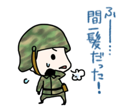 The sticker, like military fashion. sticker #8158077