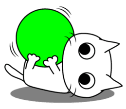 kuriko's white cat sticker #8159167