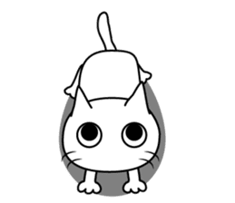 kuriko's white cat sticker #8159170