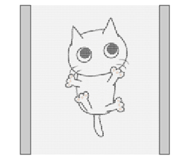 kuriko's white cat sticker #8159174