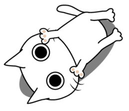 kuriko's white cat sticker #8159189