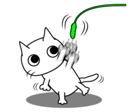 kuriko's white cat sticker #8159196