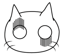 kuriko's white cat sticker #8159202