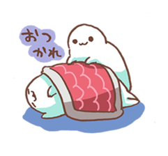 life of azarashi 02 sticker #8159296