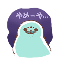 life of azarashi 02 sticker #8159320