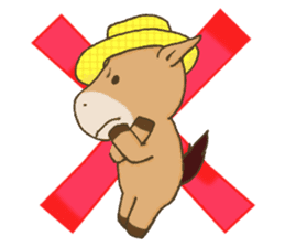 Kawaii pony and friend sticker #8159607