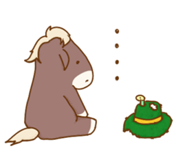 Kawaii pony and friend sticker #8159633
