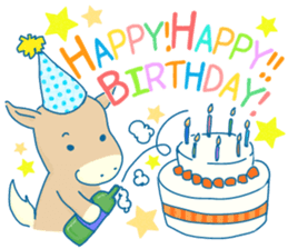 Kawaii pony and friend sticker #8159636