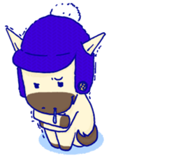 Kawaii pony and friend sticker #8159637