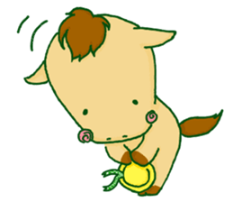 Kawaii pony and friend sticker #8159642