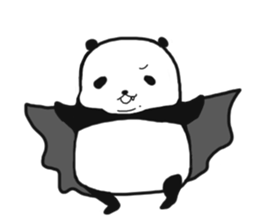 The sleeping is eating panda fall winter sticker #8160367