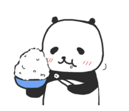 The sleeping is eating panda fall winter sticker #8160370