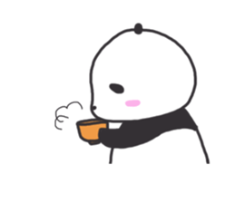 The sleeping is eating panda fall winter sticker #8160371