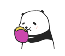 The sleeping is eating panda fall winter sticker #8160372