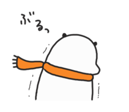 The sleeping is eating panda fall winter sticker #8160379