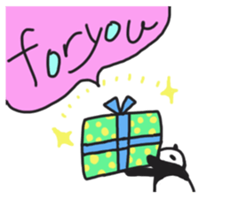 The sleeping is eating panda fall winter sticker #8160388